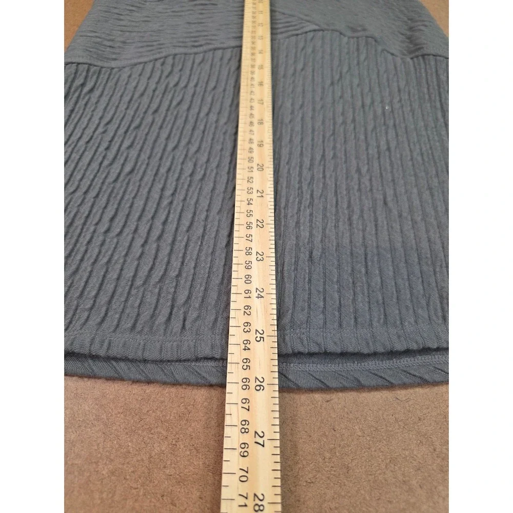 Free People Gray Ribbed Textured Sleeveless Mini Dress Size Large